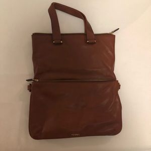 Never Used Fossil Leather travel bag, crossbody